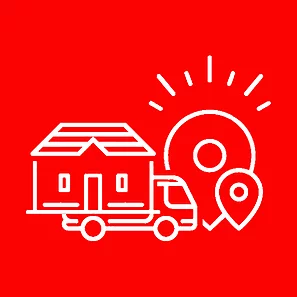 icono de mudanza desde casa